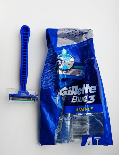 Фото  Gillette Бритва  Blue Simple3 одноразовая 4 шт (7702018429622) від користувача Styrman