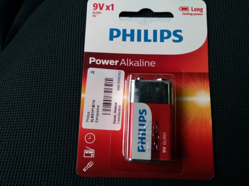 Фото Батарейка Philips Krona bat Alkaline 1шт PowerLife (6LR61P1B) від користувача yxxx