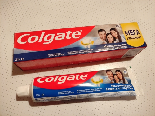 Фото зубна паста Colgate Зубна паста  Максимальний захист від карієсу Свіжа м&#39;ята 100 мл (7891024149164) від користувача Eva