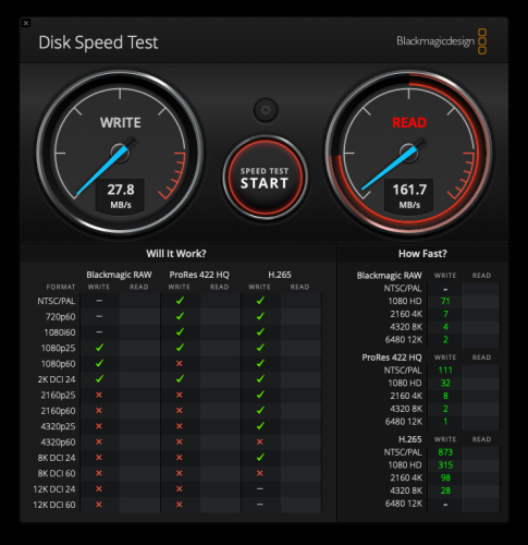 Blackmagic Disk Speed Test