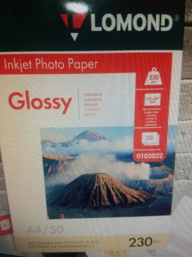 Фото Фотопапір Lomond Glossy Photo Paper, А4, 230 г/м2, 50 листов (0102022) від користувача 4521