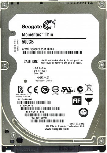 Фото Жорсткий диск Seagate Momentus Thin ST500LT012 від користувача 