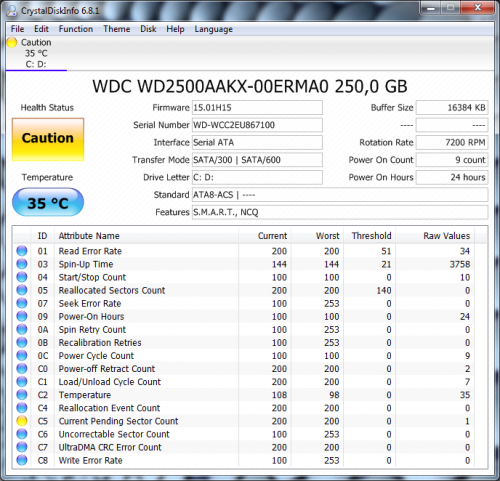 Фото Жорсткий диск WD Blue 250 GB (WD2500AAKX) від користувача dr0