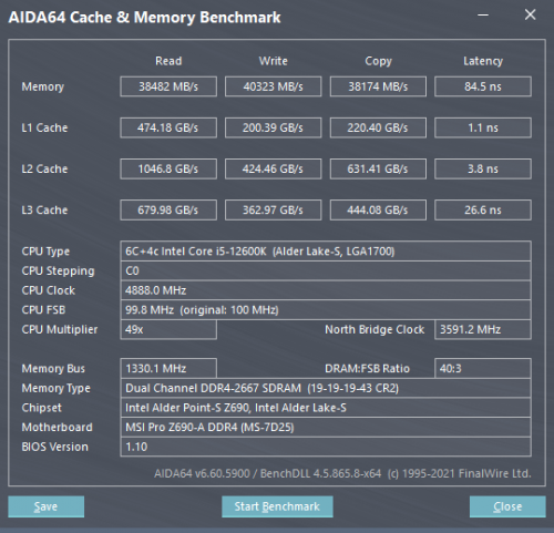 вот что выдал мой предидущий коимплект Crucial DDR4 32GB 2x16GB 3200MHz Ballistix White
не знаю был ли там включем хмп или нет