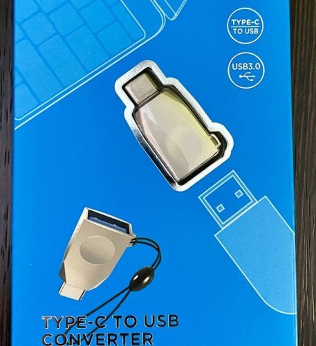 Фото Адаптер USB Type-C Hoco UA9 Type-C OTG Pearl Nickel від користувача 