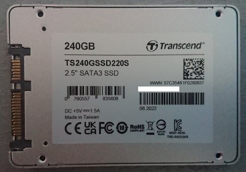 Фото SSD накопичувач Transcend SSD220S Premium TS240GSSD220S від користувача Romanoff
