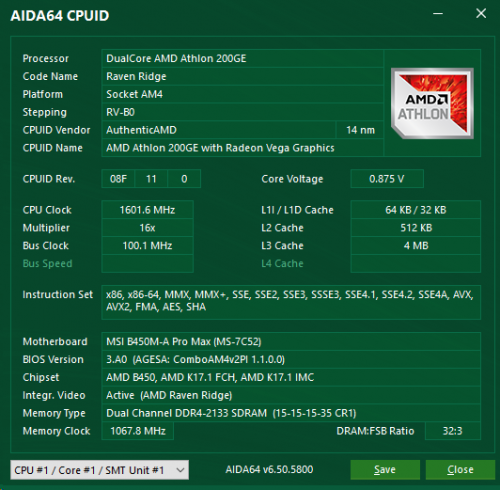 Фото Процесор AMD Athlon 200GE (YD200GC6M2OFB) від користувача Ruloff