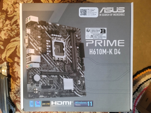 Фото Материнська плата ASUS PRIME H610M-K D4 від користувача Ironhide