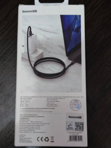 Фото Кабель USB Type-C Baseus Tungsten Gold Series Fast Charging Data Cable 1m (CATWJ-01) від користувача Dmitriy Bortnik