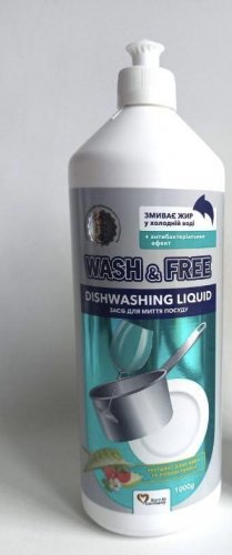 Фото рідина для миття посуду Wash&Free Жидкость для ручного мытья посуды  Экстракт алоэ вера и клубники 1л (4260637723109) від користувача Maya