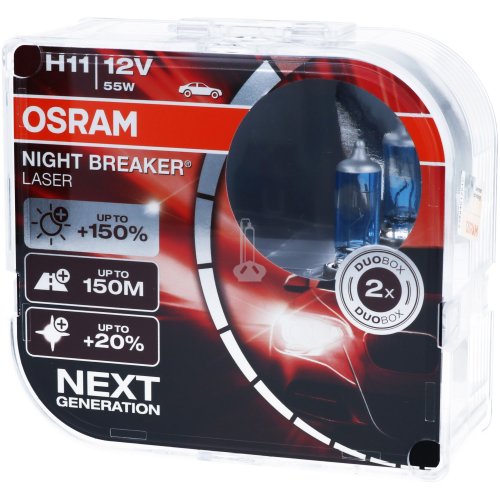 Фото Галогенна автолампа Osram H4 Night Breaker Laser 12V 60/55W 1 шт від користувача 