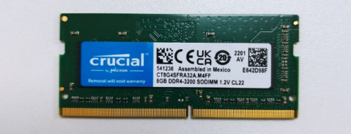 Фото Пам'ять для ноутбуків Micron 8 GB SO-DIMM DDR4 3200 MHz (MTA8ATF1G64HZ-3G2J1) від користувача Юра Клюс
