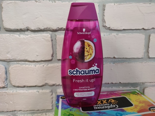Фото  Schauma "Fresh it UP" 400 ml Шампунь с экстрактом Маракуйи для волос жирных у корней и сухих на кончиках (38 від користувача Вячеслав Давыдов