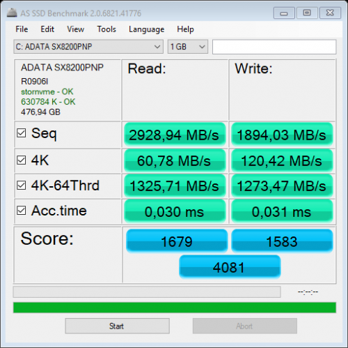 Фото SSD накопичувач ADATA XPG SX8200 Pro 512 GB (ASX8200PNP-512GT-C) від користувача maksfrost
