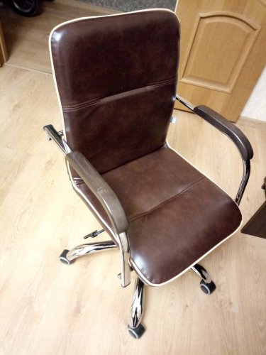 Фото Офісне крісло для керівника Art Metal Furniture Самба-RC Хром бук WAХ Coffe без канта (293040) від користувача kostyany4