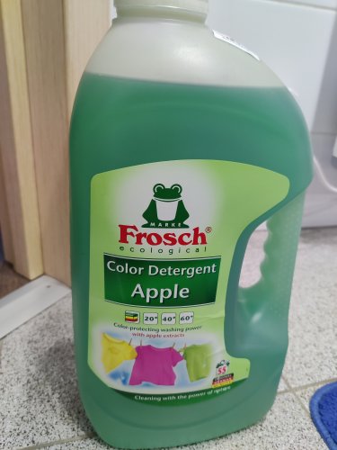 Фото Рідкий засіб для прання Frosch Гель для прання кольорових тканин 5 л (4009175956163) від користувача Сергій Захарович