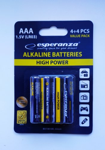 Фото Батарейка Esperanza AAA bat Alkaline 8шт (EZB104) від користувача Styrman