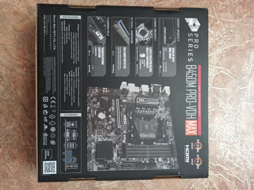 Фото Материнська плата MSI B450M PRO-VDH MAX від користувача Денис