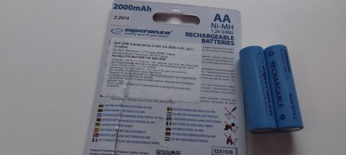 Фото Акумулятор Esperanza AA 2000mAh NiMh 2шт (EZA103B) від користувача Seethe