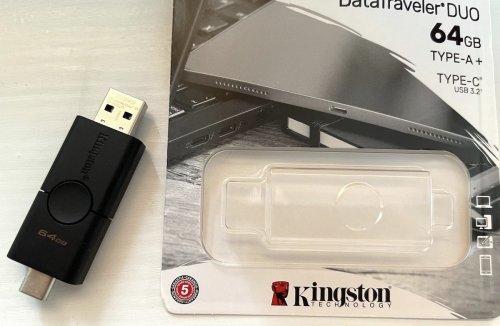 Фото Флешка Kingston 64 GB DataTraveler Duo USB 3.2 + Type-C (DTDE/64GB) від користувача O.i.B.