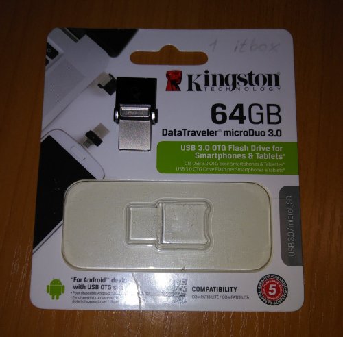 Фото Флешка Kingston 64 GB DataTraveler microDuo 3.0 (DTDUO3/64GB) від користувача 