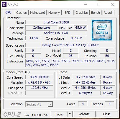 Фото Процесор Intel Core i3-9100F (BX80684I39100F) від користувача Влад