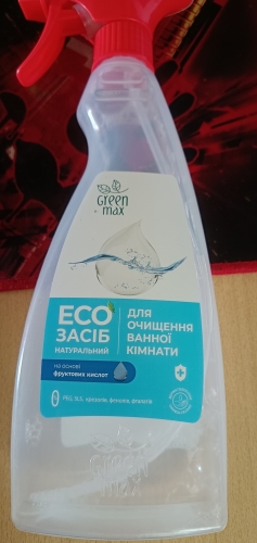 Фото Спрей для прибирання Green Max Эко-средство натуральное  для очистки ванной комнаты с распылителем 500 мл (99100899101) від користувача DO3ATOP