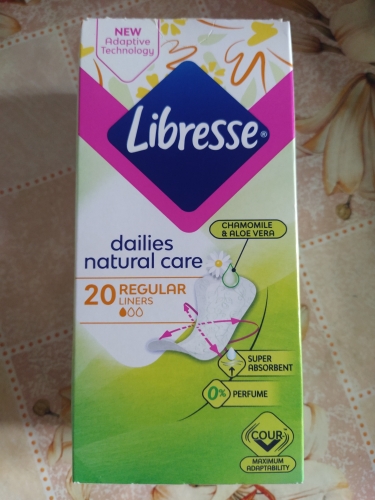 Фото гігієнічні прокладки Libresse Прокладки гігієнічні  Natural Care Pantyliners Normal, 20 шт. від користувача Isolar