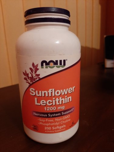 Фото Амінокислоти (лецитин) Now Sunflower Lecithin 1200 mg Softgels 100 caps від користувача Seem