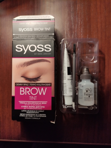 Фото фарба для волосся Syoss Стійка фарба для брів  Brow Tint, 4-1 Темно-каштановий, 17 мл від користувача Eva