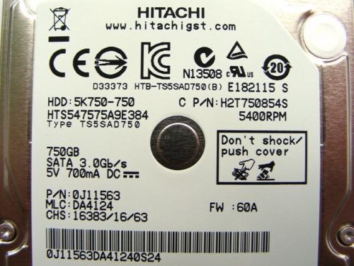 Фото Жорсткий диск Hitachi Travelstar 5K750 HTS547575A9E384 від користувача boyyfriend