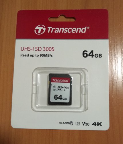 Фото Карта пам'яті Transcend 64 GB SDXC UHS-I U3 300S TS64GSDC300S від користувача 
