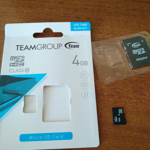 Фото Карта пам'яті TEAM 4 GB microSDHC Class 10 + SD Adapter TUSDH4GCL1003 від користувача Миха