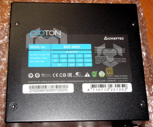 Фото Блок живлення Chieftec 400W Proton (BDF-400S) від користувача 339