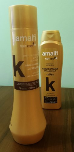 Фото бальзам для волосся Amalfi Бальзам для волос  Con Keratina 1000 мл (8414227044105) від користувача 09061966