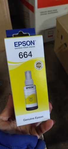 Фото Водорозчинні чорнила для принтера Epson C13T66444A Yellow для L312, L350, L355, L362, L366, L456, L550, L555, L1300 від користувача Катруся