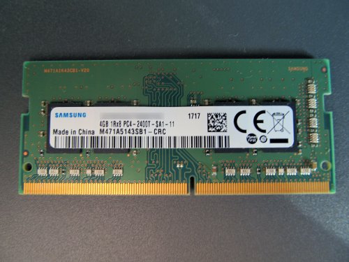 Фото Пам'ять для ноутбуків Samsung 4 GB SO-DIMM DDR4 2400 MHz (M471A5143SB1-CRC) від користувача grindcorefan1
