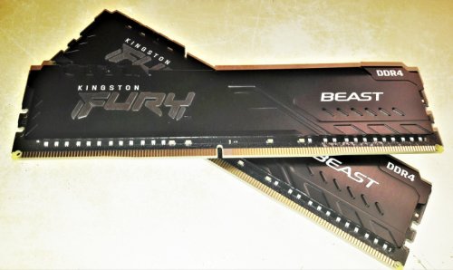 Фото Пам'ять для настільних комп'ютерів Kingston FURY 16 GB (2x8GB) DDR4 3200 MHz Beast Black (KF432C16BBK2/16) від користувача Alex Pasishnichenko