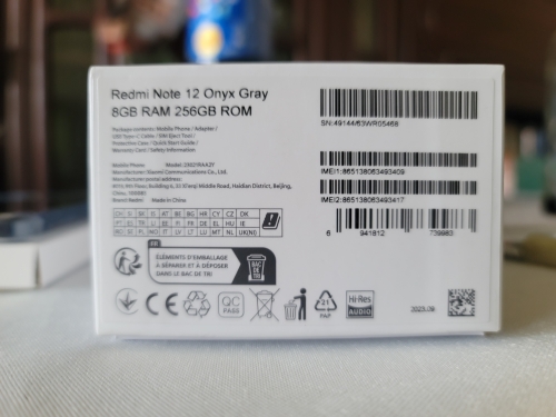 Фото Смартфон Xiaomi Redmi Note 12 8/256GB Onyx Gray від користувача Ironhide