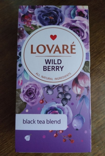 Фото чорний чай Lovare Чай чорний байховий дрібний  Дикі ягоди, 24х2 г (4820198872731) від користувача Gouster