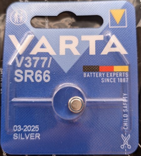 Фото Батарейка Varta V377 bat(1.55B) Silver Oxide 1шт (00377101111) від користувача 