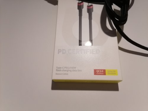 Фото Кабель USB Type-C Baseus Cafule Series Type-C PD2.0 60W Flash charge Cable 20V 3A 1m Red black (CATKLF-G91) від користувача Pro Consumer