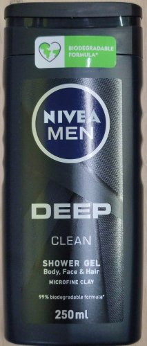 Фото гель для душу Nivea Men Deep гель для душу для обличчя, тіла та волосся  250 мл від користувача Serhii