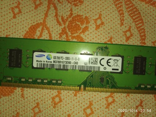 Фото Пам'ять для настільних комп'ютерів Samsung 8 GB DDR3 1600 MHz (M378B1G73DB0-CK0) від користувача Андрей