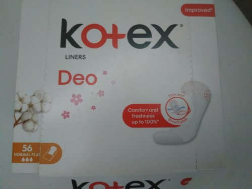 Фото щоденні прокладки Kotex Ежедневные прокладки  Deo Ultraslim комфорт и свежесть на все 100, 56 шт (5029053548258) від користувача Alina golubenko