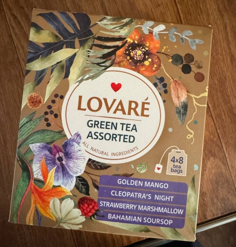 Фото зелений чай Lovare Чай  Ассорти Зеленый пакетированный 4 вида по 8 шт (4820198879655) від користувача MishKos