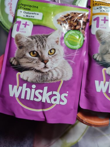 Фото вологий корм Whiskas С ягненком в желе для взрослых кошек 1+ 100 г (4770608253073) від користувача Oksanok