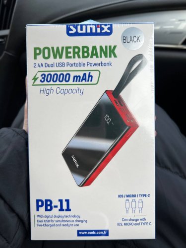 Фото Зовнішній акумулятор (павербанк) Sunix Power Bank 30000mAh від користувача QuickStarts