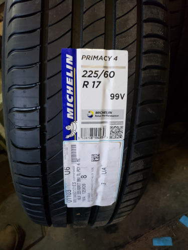 Фото Літні шини Michelin Primacy 4 (225/60R17 99V) від користувача Airbag1101