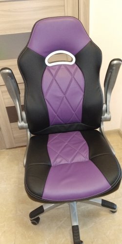 Фото Комп'ютерне крісло для геймера АКЛАС Форсаж 8 PL GTR TILT черный/фиолетовый (11871) від користувача XOI